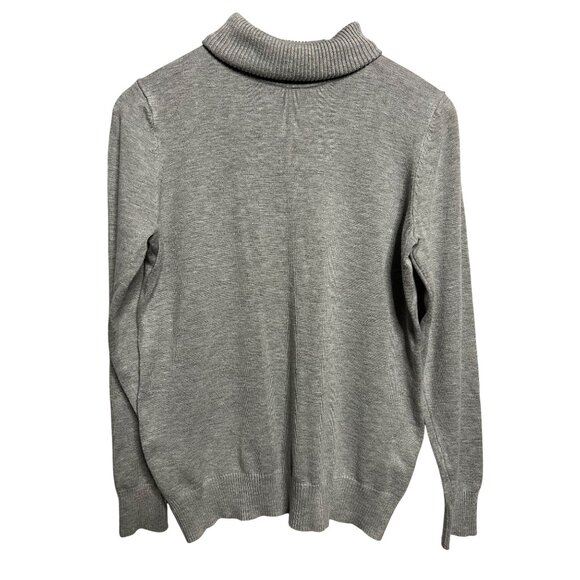 Joseph A. Men's Size M Grey Turtleneck Sweater Stretch Ribbed SOFT Comfortable - Picture 1 of 16